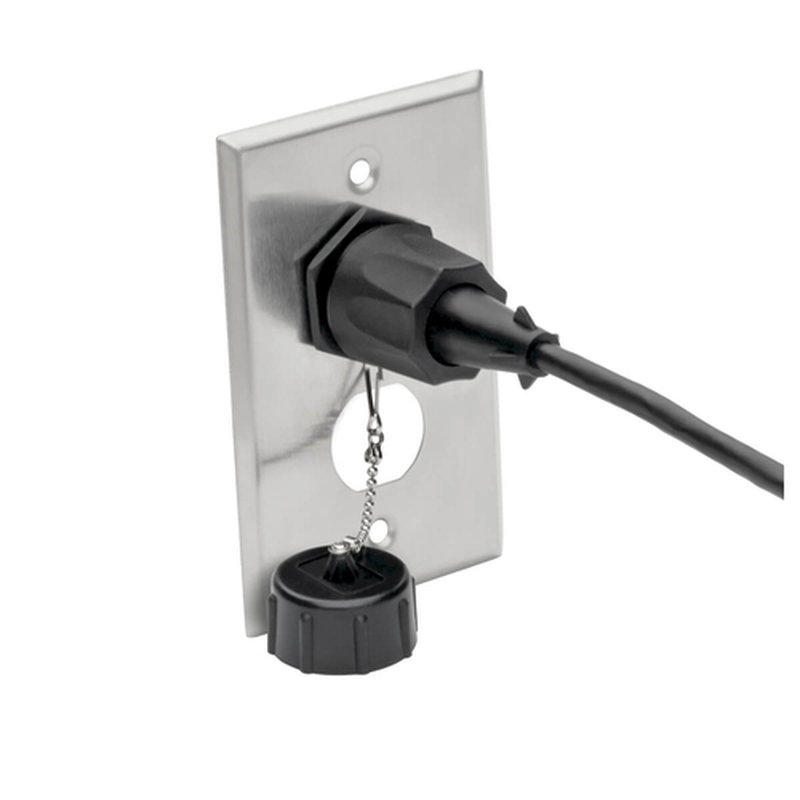 Tripp Lite N206-FP02-IND Placa Frontal de Ancho Sencillo de 2 Puertos, Acero Inoxidable, Grado Industrial, IP44, TAA - Imagen 3