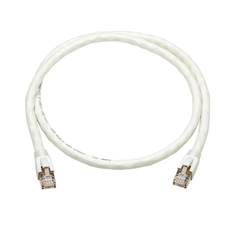 Tripp Lite N272-003-WH Cable S/FTP Patch Ethernet Blindado Snagless Certificado Cat8 25G / 40G (RJ45 M/M), PoE, Blanco, 0.91 m [3 pies] - Imagen 2