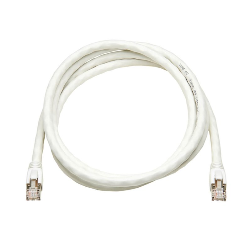 Tripp Lite N272-006-WH Cable S/FTP Patch Ethernet Blindado Snagless Certificado Cat8 25G / 40G (RJ45 M/M), PoE, Blanco, 1.83 m [6 pies] - Imagen 2