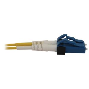 Tripp Lite N370X-05M Cable de Fibra Óptica Controlable Dúplex Monomodo 9µm / 125µm OS2 de 400G (LC/UPC M/M), LSZH, Amarillo, 5 m [16.8 pies]