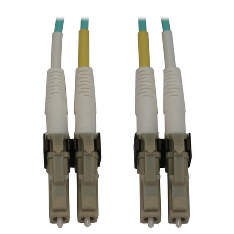 Tripp Lite N820X-05M Cable de Fibra Óptica Controlable Multimodo 50µm / 125µm OM3 de 400G (Dúplex LC-PC M/M), LSZH, Aguamarina, 5 m [16.4 pies]