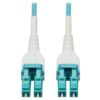 Tripp Lite N821-15M-AQ-AR cable de fibra optica LC OFNR OM4 Color aguamarina