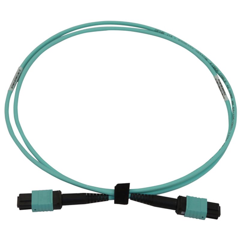 Tripp Lite N844B-01M-12-P Cable de Fibra Óptica Multimodo 50µm / 125µm OM3 de 40G / 100G / 400G (12F MTP/MPO-PC H/H), LSZH, Aguamarina, 1 m [3.3 pies] - Imagen 2