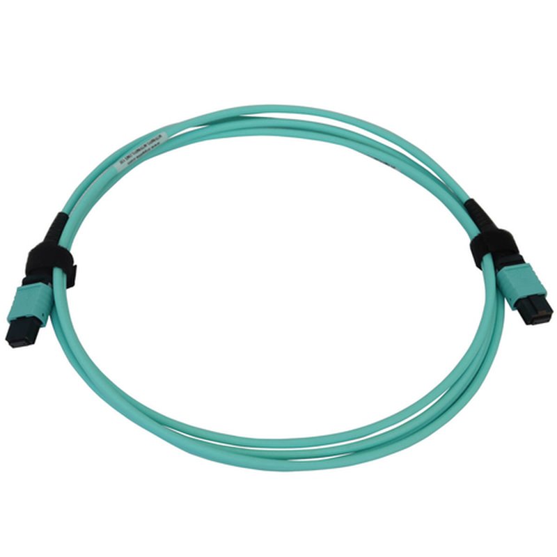 Tripp Lite N844B-02M-12-P Cable de Fibra Óptica Multimodo 50µm / 125µm OM3 de 40G / 100G / 400G (12F MTP/MPO-PC H/H), LSZH, Aguamarina, 2 m [6.6 pies] - Imagen 2