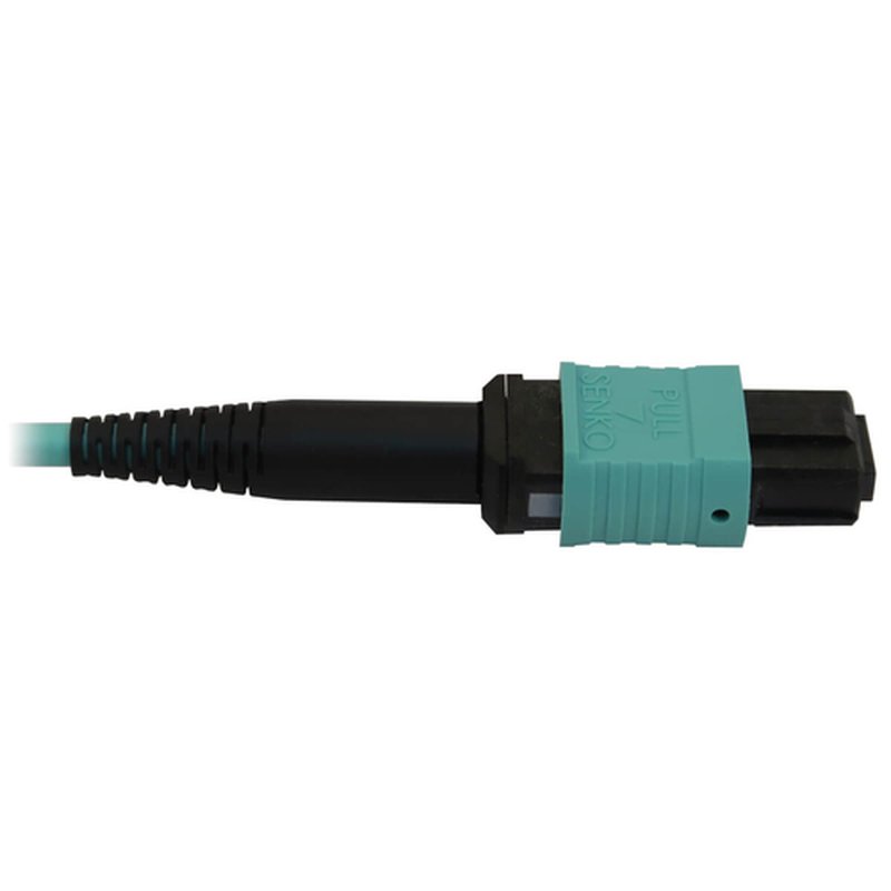 Tripp Lite N844B-03M-12-P Cable de Fibra Óptica Multimodo 50µm / 125µm OM3 de 40G / 100G / 400G (12F MTP/MPO-PC H/H), LSZH, Aguamarina, 3 m [9.8 pies] - Imagen 4