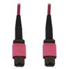 Tripp Lite N845B-10M-12-MG Cable de Fibra Óptica Multimodo 50µm / 125µm OM4 de 100G (12F MTP/MPO-PC H/H), LSZH, Magenta, 10 m [32.8 pies]
