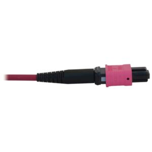 Tripp Lite N845B-10M-12-MG Cable de Fibra Óptica Multimodo 50µm / 125µm OM4 de 100G (12F MTP/MPO-PC H/H), LSZH, Magenta, 10 m [32.8 pies]