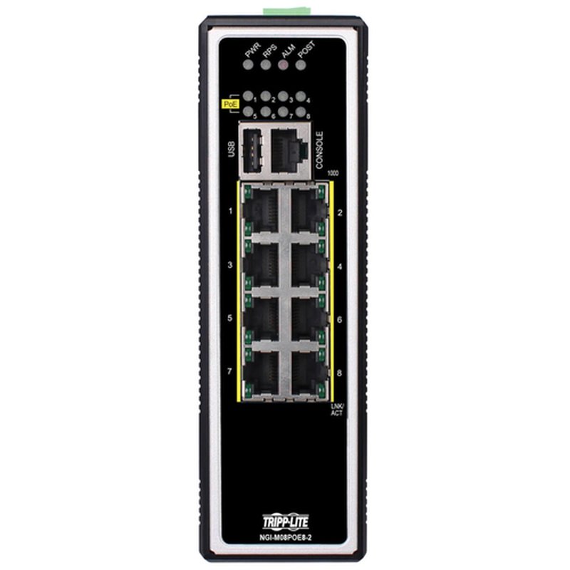 Tripp Lite NGI-M08POE8-L2 switch Gestionado Gigabit Ethernet (10/100/1000) Energía sobre Ethernet (PoE) Negro