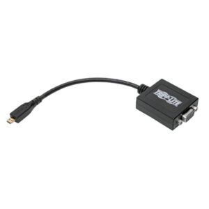 Tripp Lite P131-06N-MICROA Convertidor Adaptador de Video Micro HDMI a VGA con audio para Smartphones/Tabletas/Ultrabooks, (M/H), 152 mm [6 Pulgadas]