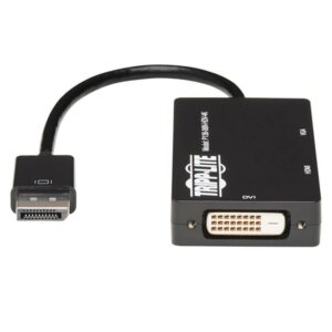 Tripp Lite P136-06N-HDV-4K Adaptador Convertidor Todo en Uno DisplayPort a VGA/DVI/HDMI, DP ver 1.2, 4K 30 Hz HDMI