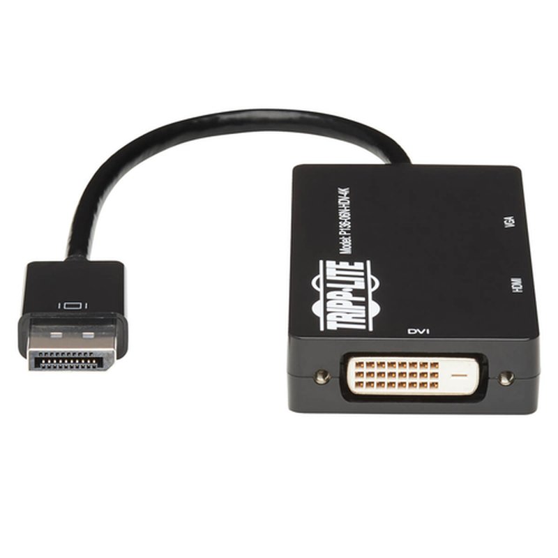 Tripp Lite P136-06N-HDV-4K Adaptador Convertidor Todo en Uno DisplayPort a VGA/DVI/HDMI, DP ver 1.2, 4K 30 Hz HDMI - Imagen 2