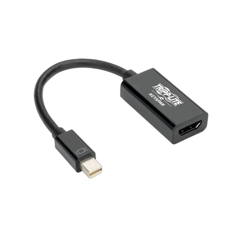Tripp Lite P137-06N-HD4K6B Adaptador Convertidor Activo de Video Keyspan Mini DisplayPort a HDMI 4K 60 Hz, DP 1.2, HDCP 2.2, Negro, (M/H), 152 mm [6 Pulgadas]