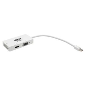 Tripp Lite P137-06N-HDVW Adaptador Convertidor de Video Keyspan Mini DisplayPort a VGA/DVI/HDMI Todo en Uno, Blanco, 152 mm [6 Pulgadas]