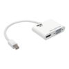 Tripp Lite P137-06N-HV-V2W adaptador de cable de vídeo 0,2 m Mini-DisplayPort HDMI/VGA Blanco