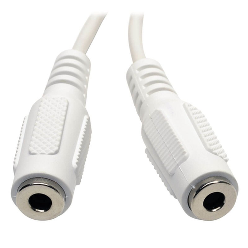 Tripp Lite P313-06N-WH Divisor en "Y" Adaptador de Cable 3.5 mm Mini Estéreo para Bocinas y Audífonos (M a 2x H) Blanco de 15.24 cm [6 Pulgadas] - Imagen 2