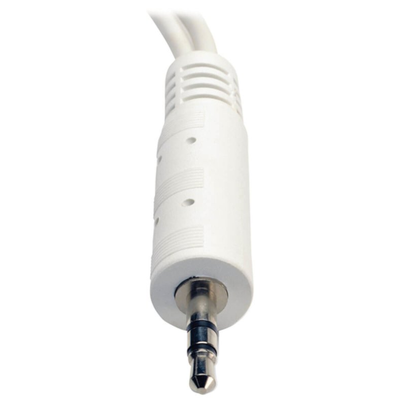 Tripp Lite P313-06N-WH Divisor en "Y" Adaptador de Cable 3.5 mm Mini Estéreo para Bocinas y Audífonos (M a 2x H) Blanco de 15.24 cm [6 Pulgadas] - Imagen 3