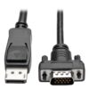 Tripp Lite P581-010-VGA-V2 adaptador de cable de vídeo 3,05 m DisplayPort Negro Tripp Lite P581-010-VGA-V2 adaptador de cable de vídeo 3,05 m DisplayPort Negro