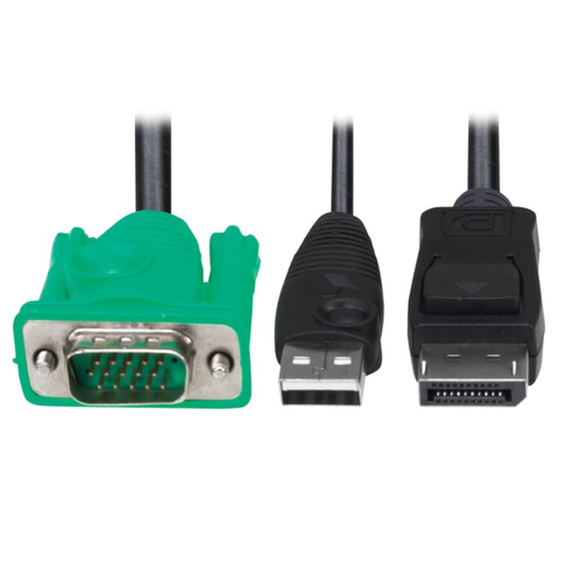 Tripp Lite P778-006-DP cable para video, teclado y ratón (kvm) Negro, Verde 1,83 m Tripp Lite P778-006-DP cable para video, teclado y ratón (kvm) Negro, Verde 1,83 m