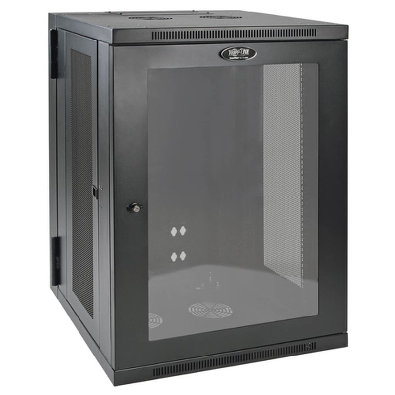 Tripp Lite SRW18USG Gabinete Smartrack 18U de Bajo Perfil Y Profundidad de Interruptor para Instalación en Pared, con Ventana de Acrílico Transparente Y Parte Posterior con Bisagras
