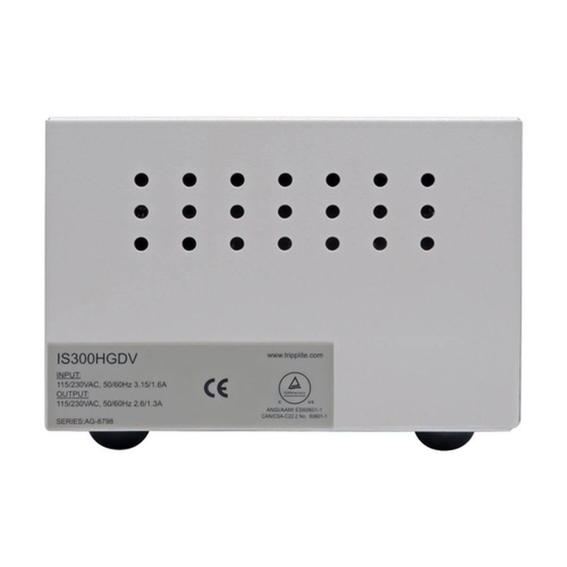 Tripp Lite Transformador de Aislamiento de Grado Médico de la Serie Isolator, de Voltaje Dual 115V / 230V 300W 60601-1, Entrada C14, 4 Tomacorrientes C13 Tripp Lite Transformador de Aislamiento de Grado Médico de la Serie Isolator, de Voltaje Dual 115V / 230V 300W 60601-1, Entrada C14, 4 Tomacorrientes C13 - Imagen 4