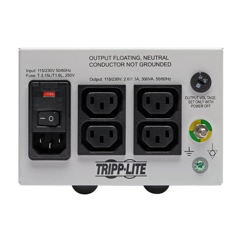 Tripp Lite Transformador de Aislamiento de Grado Médico de la Serie Isolator, de Voltaje Dual 115V / 230V 300W 60601-1, Entrada C14, 4 Tomacorrientes C13 Tripp Lite Transformador de Aislamiento de Grado Médico de la Serie Isolator, de Voltaje Dual 115V / 230V 300W 60601-1, Entrada C14, 4 Tomacorrientes C13 - Imagen 6