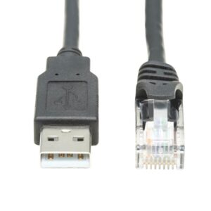 Tripp Lite U009-010-RJ45-X Cable de consola rollover de USB-A a RJ45 (M/M), compatible con Cisco, 250 Kbps, 3.05 m [10 pies], Negro