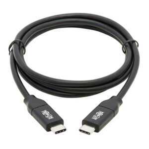 Tripp Lite U040-C1M-C-5A Cable USB-C (M/M) - USB 2.0, Especificación de 5A, Certificado USB-IF, Compatible con Thunderbolt 3, 1 m Tripp Lite U040-C1M-C-5A Cable USB-C (M/M) - USB 2.0, Especificación de 5A, Certificado USB-IF, Compatible con Thunderbolt 3, 1 m