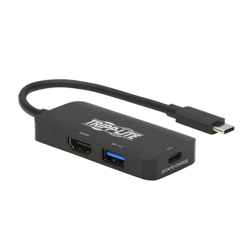Tripp Lite U444-06N-H4UBC2 Adaptador Multipuerto USB C - HDMI 4K @ 60 Hz, 4:4:4, HDR, USB A, Carga USB C PD 3.0 (100W), Negro Tripp Lite U444-06N-H4UBC2 Adaptador Multipuerto USB C - HDMI 4K @ 60 Hz, 4:4:4, HDR, USB A, Carga USB C PD 3.0 (100W), Negro