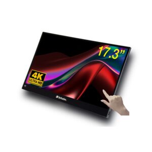 Verbatim 32239 pantalla para PC 43,9 cm (17.3") 3840 x 2160 Pixeles 4K Ultra HD LCD Pantalla táctil Negro