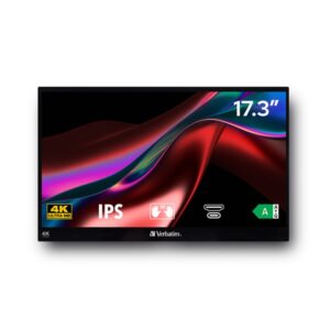 Verbatim 32239 pantalla para PC 43,9 cm (17.3") 3840 x 2160 Pixeles 4K Ultra HD LCD Pantalla táctil Negro