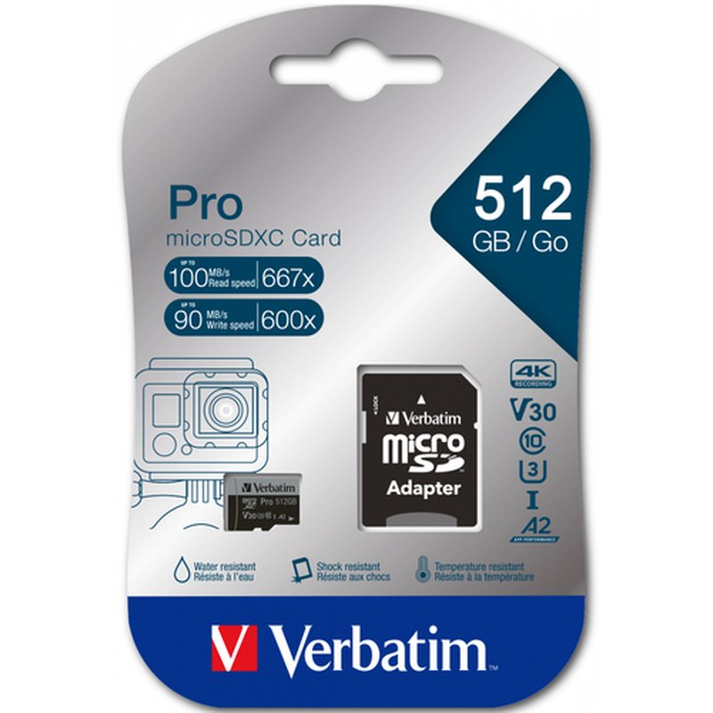 Verbatim 47046 memoria flash 512 GB MicroSDXC UHS-I Clase 10 - Imagen 2