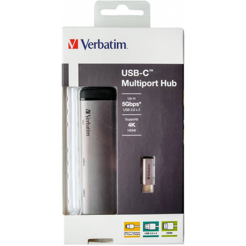Verbatim 49140 base para portátil y replicador de puertos USB 3.2 Gen 1 (3.1 Gen 1) Type-C - Imagen 2