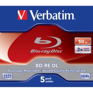 Verbatim BD-RE DL 50GB 2 x 5 Pack Jewel Case 5 pieza(s)