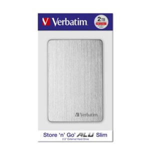 Verbatim Disco duro portátil Store 'n' Go ALU Slim 2 TB Plata