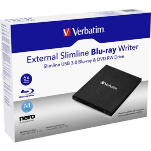 Verbatim External Slimline unidad de disco óptico Blu-Ray RW Negro Verbatim External Slimline unidad de disco óptico Blu-Ray RW Negro