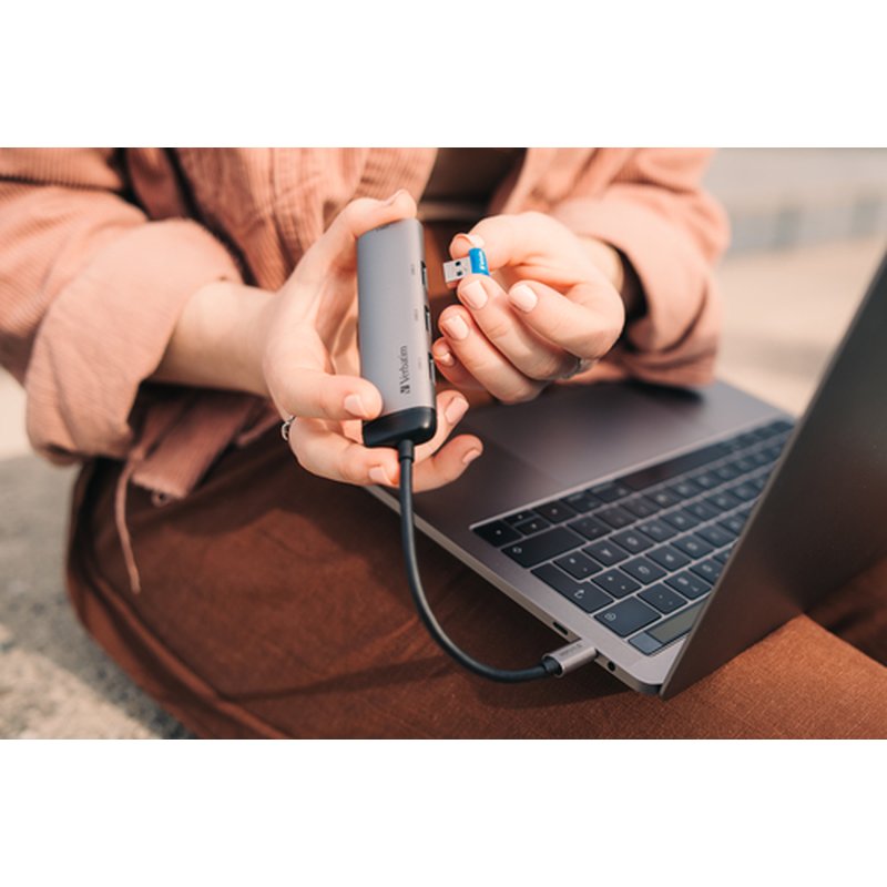 Verbatim Hub Multipuertos USB-C 4 puertos USB 3.2 Gen 1 Verbatim Hub Multipuertos USB-C 4 puertos USB 3.2 Gen 1 - Imagen 9