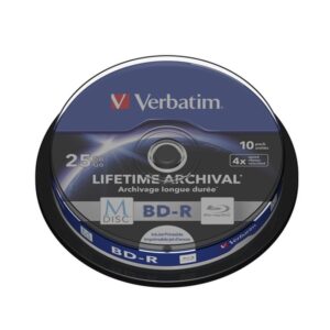 Alternative view of Verbatim M-Disc 4x BD-R 25 GB 10 pieza(s)