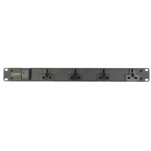 Vertiv EGVHVRB042-102UKLPS6-IP44 unidad de distribución de energía (PDU) 4 salidas AC Negro