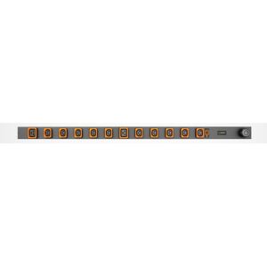 Vertiv GVHVAN122-102P02PS6-IP44 unidad de distribución de energía (PDU) 12 salidas AC Negro