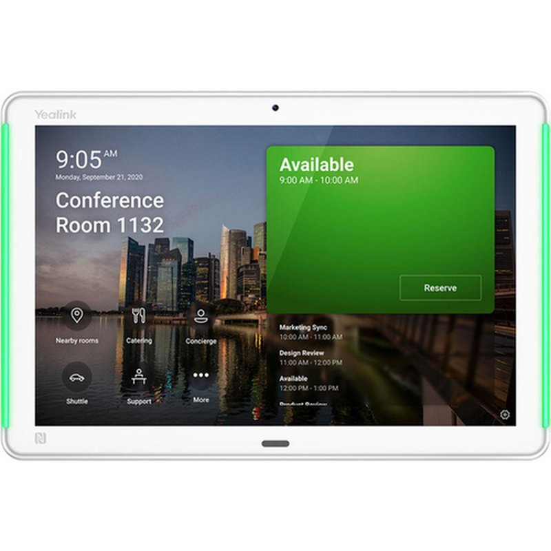 Yealink Roompanel Plus 25,6 cm (10.1") 1280 x 800 Pixeles 802.11a, 802.11b, 802.11g, Wi-Fi 4 (802.11n), Wi-Fi 5 (802.11ac) Bluetooth