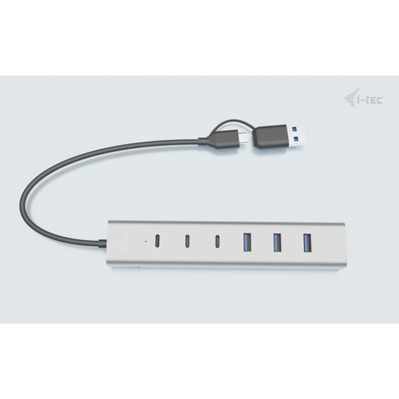 i-tec USB-C/USB-A Charging Metal HUB 7 port (3x USB-C, 4x USB-A) i-tec USB-C/USB-A Charging Metal HUB 7 port (3x USB-C, 4x USB-A) - Imagen 2