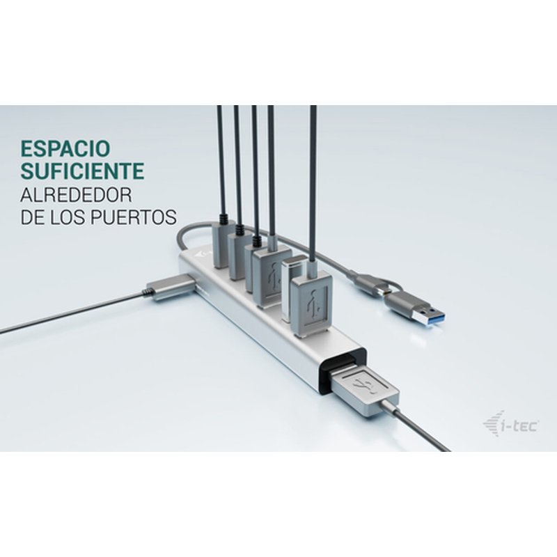 i-tec USB-C/USB-A Charging Metal HUB 7 port (3x USB-C, 4x USB-A) i-tec USB-C/USB-A Charging Metal HUB 7 port (3x USB-C, 4x USB-A) - Imagen 9