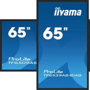 iiyama TF6539AS-B1AG pantalla de señalización Pantalla plana para señalización digital 163,8 cm (64.5") LED 500 cd / m² 4K Ultra HD Negro Pantalla táctil Procesador incorporado Android 24/7