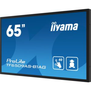 iiyama TF6539AS-B1AG pantalla de señalización Pantalla plana para señalización digital 163,8 cm (64.5") LED 500 cd / m² 4K Ultra HD Negro Pantalla táctil Procesador incorporado Android 24/7