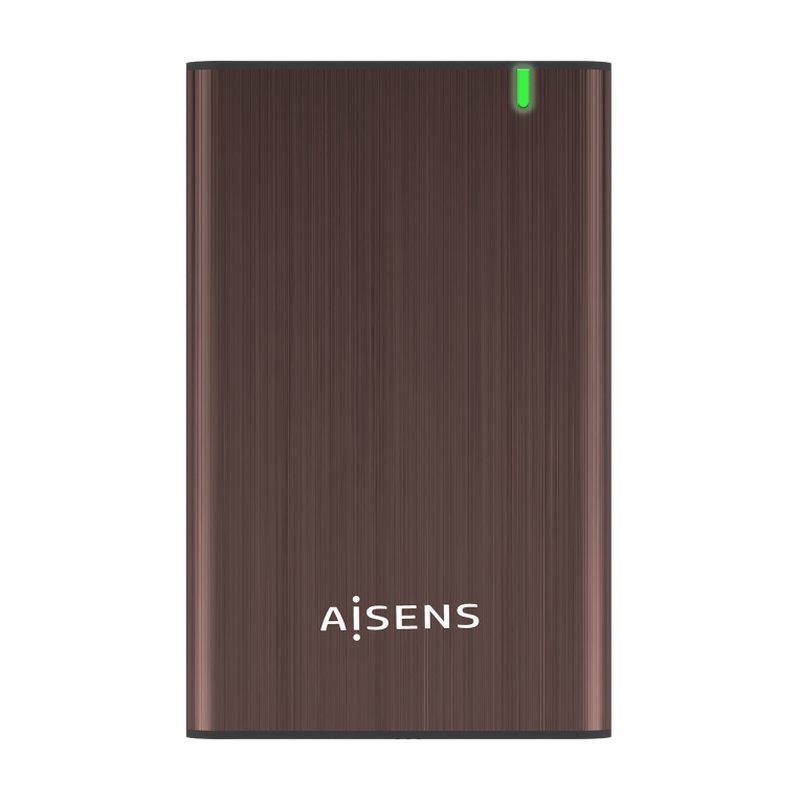 AISENS Caja Externa 2.5" ASE-2525BWN 9.5 mm SATA A USB 3.0/USB 3.1 Gen1, Marron