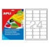 APLI Paq.20 etiquetas 64x33,9mm amarillo fluorescente