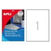 APLI Paq.20 etiquetas poliester A4 plata