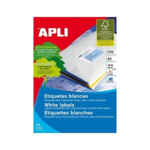 APLI Paq.400 etiquetas autoahesivas 99,1x139mm