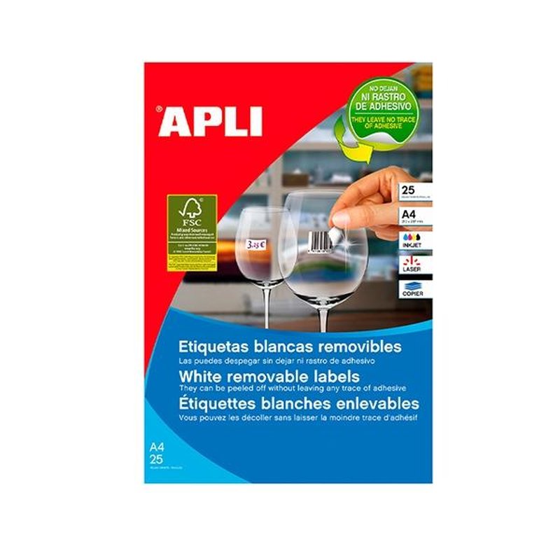 APLI Paq.6750 etiquetas 17,8x10mm