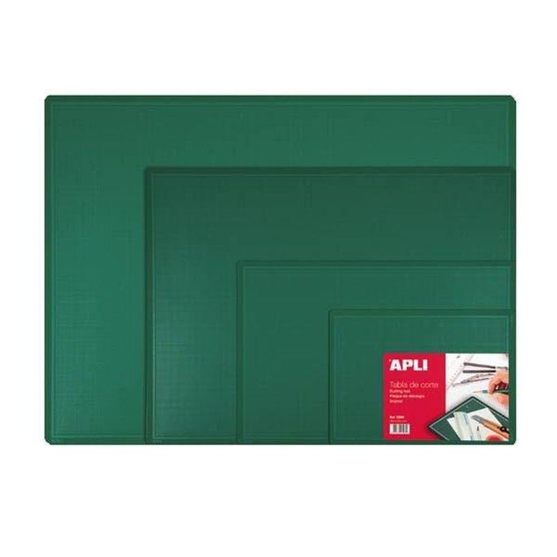 APLI Tabla de corte PVC 450x600x2mm A2 verde